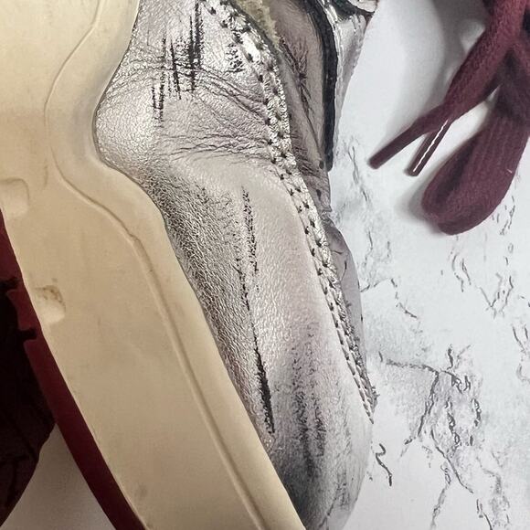 Isabel Marant Edrew metallic sneakers Sz 6.5 pink silver - Picture 8 of 8